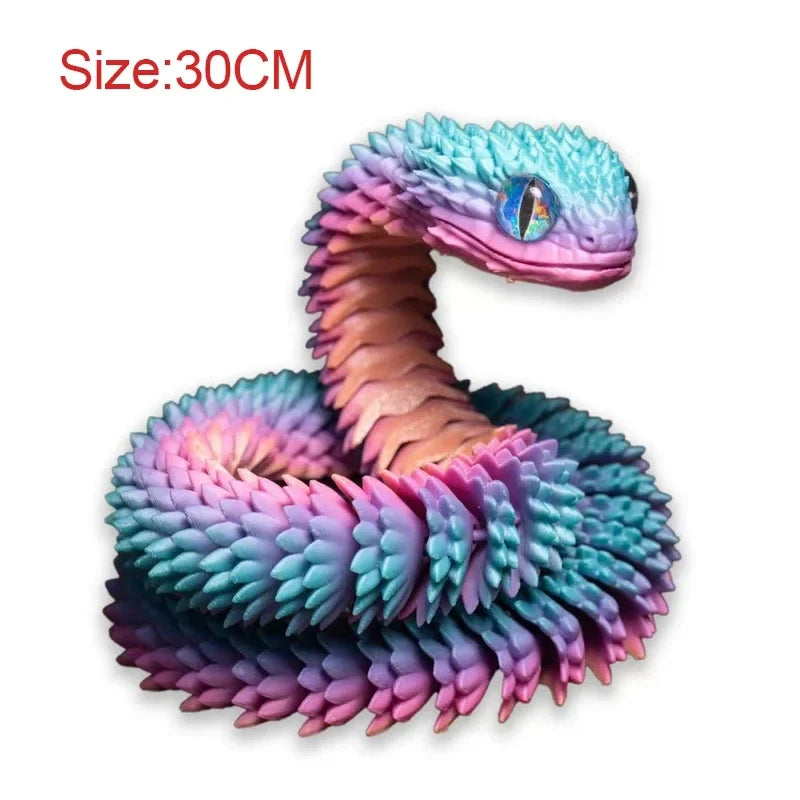 3D Printed Movable Joint Snake Fidget Toy